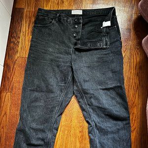 Everlane A-Line Denim Short Organic Cotton Pants